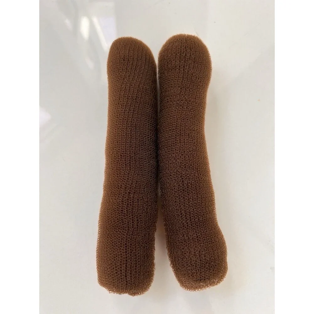 2pcs Mesh Bun Maker Hair Donut Classic Bun Styling Tool Snap Button Easy Updo